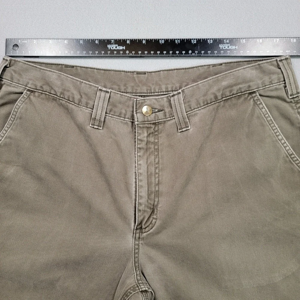 Men's Carhartt Relaxed Fit Work Pants, Brown, Size 38x30,‎ Pre-Owned